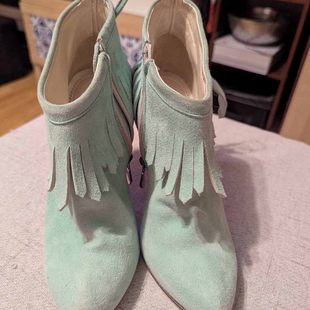 Paul and Betty suede fringe heels stilettos